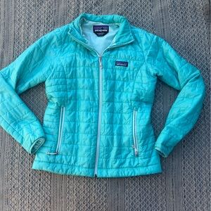 Patagonia Women's Nano Teal Quilted Lightweight Puffer Jacket Size Small